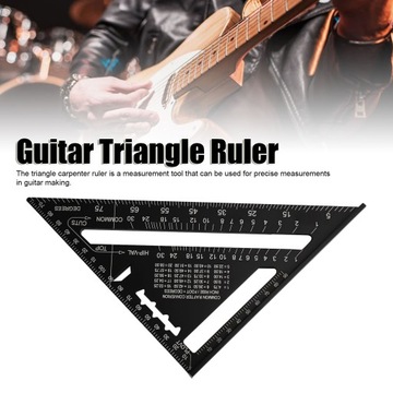 Гитарная линейка, треугольная линейка, черная, точная.