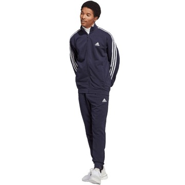 Dres męski adidas Basic 3-Stripes French Terry granatowy IC6765 XL