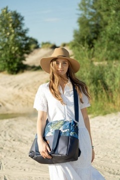 СУМКА ДЛЯ КОЛЯСКИ FOREST ADVENTURE ИЗ ЭКО КОЖИ, БЕЛАЯ