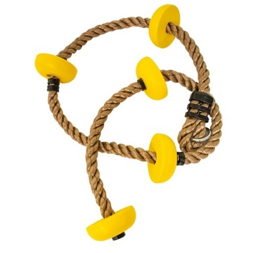 Толстая веревка для детской площадки, желтая, веревка для лазания, ручки
