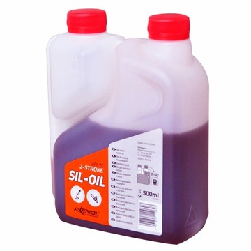OLEJ DO MIESZANKI 2T PIŁA, CZERWONY, z DOZOWNIKIEM, 500ml, 0,5 L