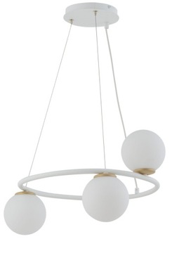 SIGMA Nowoczesna lampa LED GAMA KOŁO 3 biały złoty lampa wisząca LED