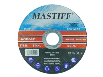 TARCZA INOX DO CIĘCIA METALU TARCZE 125 x 1.0 mm