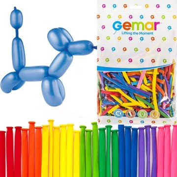 Balony do MODELOWANIA modeliny RURKI skręcania Długie KOLOROWE party 100szt