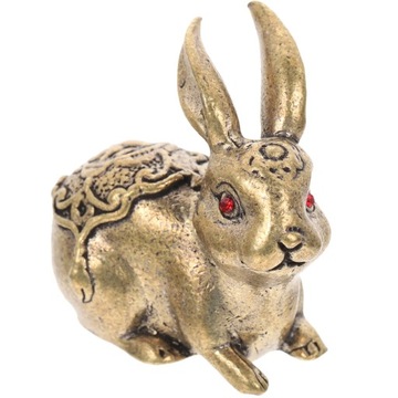 Mosiężny Amulet Królika Szczęścia Mini Zwierzęta