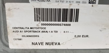 AUDI A1 8X 1.6 TDI JEDNOTKA MOTORU #622