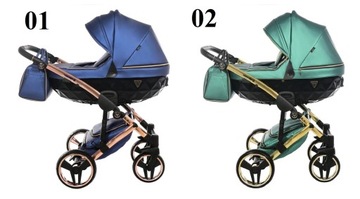 Junama Fluo Line V2 wózek dziecięcy gondola spacerówka 2w1 CZARNY