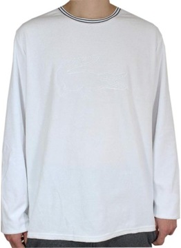 Lacoste Bluza Męska Crewneck Biał Frotte r. S