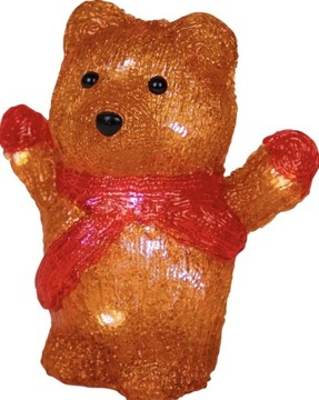 Figurka świąteczna - akryl z diodami LED - wysokość 20 cm