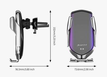 ДЕРЖАТЕЛЬ ДЛЯ ТЕЛЕФОНА ИНДУКТИВНОЕ ЗАРЯДНОЕ УСТРОЙСТВО 10 Вт QC3.0