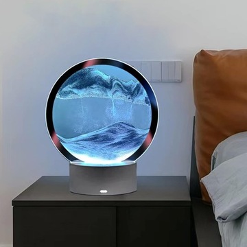 3D ОРНАМЕНТ ДЛЯ ГЛУБОКОГО МОРСКОГО ПЕСКА УКРАШЕНИЕ СТОЛА ВРАЩАЮЩИЕСЯ ПЕСОЧНЫЕ ЧАСЫ RGB