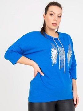 Bluzka damska plus size bawełna rękaw 3/4 dżety