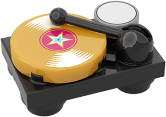 Gramofon ze złotą płytą - mikro zestaw z LEGO