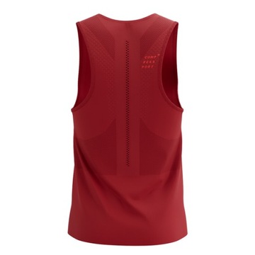 COMPRESSPORT PRO RACING SINGLET красная футболка для бега Samba L