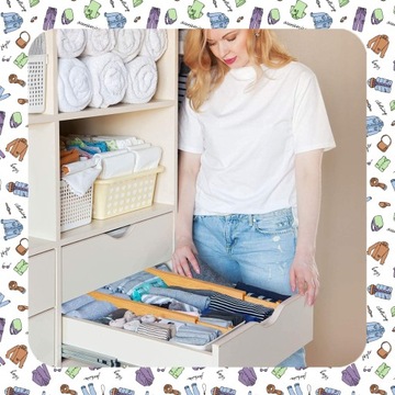 Набор из 4 бамбуковых перегородок для ящика RITA.