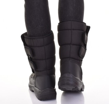 ЖЕНСКИЕ ВЫСОКИЕ САПОГИ НА ЛИПУЧКЕ ТЕПЛЫЕ ЗИМНИЕ САПОГИ ЧЕРНЫЕ