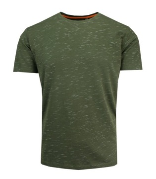 Zielony Melanżowy Męski T-shirt Brave Soul L