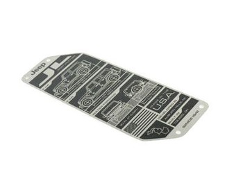 DECAL ZNACZEK TABLICZKA WRANGLER JL 2018-