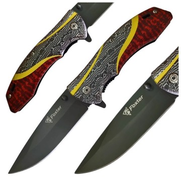 NÓŻ MYŚLIWSKI SKŁADANY WOJSKOWY SURVIVALOWY BUSHCRAFT 21CM