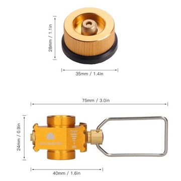 Золотой набор плоских переходников для газовых баллонов