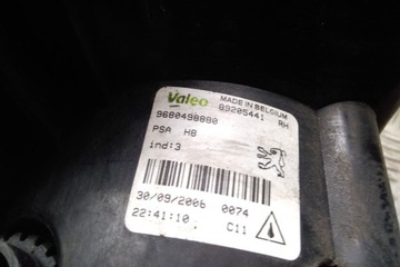 HALOGEN PRAVÝ PŘEDNÍ PEUGEOT 308 (4A_, 4C_) 9680498880 1.6L GASOLINE 103KW