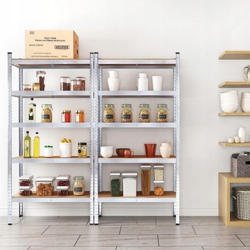 SOLIDNY STABILNY METALOWY REGAŁ MAGAZYNOWY DO GARAŻU PIWNICY 5 PÓŁEK