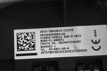 AIRBAG ULOŽENÍ ŘIDIČE DS73-78043B133 FORD MONDEO MK5 14-22