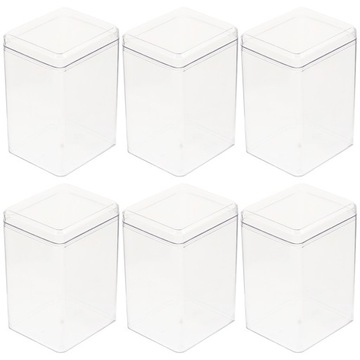 6SZT PRZEZROCZYSTE PUDEŁKO NA LALKI PLASTIKOWA GABLOTA NA FIGURKI LALEK