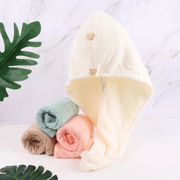 Женская шапочка для сушки волос из микрофибры, полотенце для душа