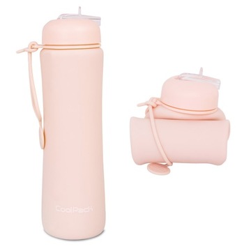 Bidon silikonowy Coolpack Pump 600 ml Powder Peach Z14650