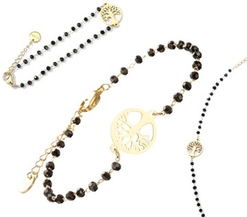 Bransoletka SREBRNA Stal chirurgiczna serce chain
