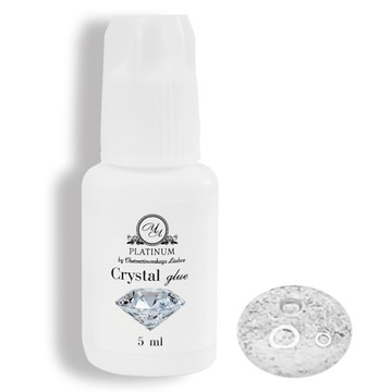 Klej do rzęs przedłużania rzęs PLATINUM Crystal 5ml szybko wiążący