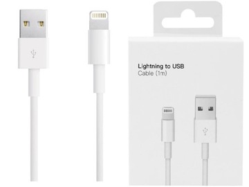 KABEL 1m do IPHONE Usb Lightning 100cm 4,5,5s,6,6Plus,7,7+ Ładowanie IPada