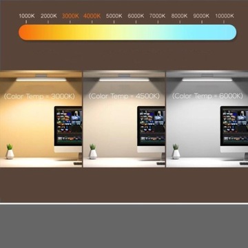 2SZT LAMPA BIURKOWA DO PRACY LAMPA ŚWIATŁA DZIENNEGO 2500MAH LAMPA SZAFKOWA