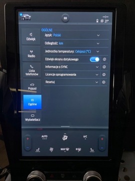 SYNC 4 Ford EDGE 2021 LINCOLN; Konwersja USA - EU