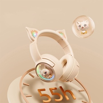 ONIKUMA B5 CAT EARS БЕСПРОВОДНЫЕ ИГРОВЫЕ НАУШНИКИ ON EAR BT 5.2 RGB