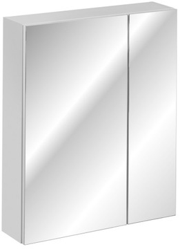 Biała szafka łazienkowa z lustrem 60cm ALPENA