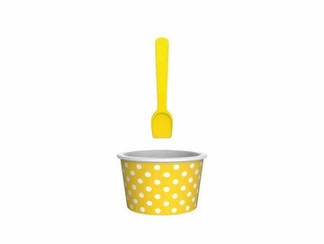 Miseczka na lody, żółto-biała, Zak!Designs