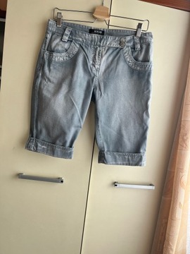 34 XS 36 S Morgan krótki spodenki jeans szare