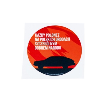 Naklejka Dobro Narodowe Polonez prl retro klasyk