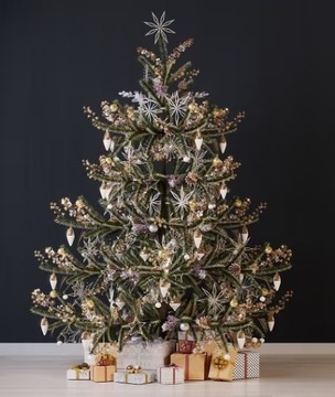 ЦЕПЬ ДЛЯ РОЖДЕСТВЕНСКОЙ ЕЛКИ СЕРЕБРЯНАЯ МЕТАЛЛИЧЕСКАЯ ПЛОТНАЯ ЕЛОЧНАЯ ГИРЛЯНДИЯ 2М