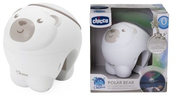 Chicco Projektor Miś polarny- Lampka projektor efekt zorzy polarnej melodie