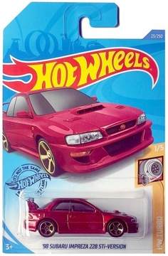 HOT WHEELS 98 SUBARU IMPREZA 22B STI VERSION CZERWONY HW TURBO 1/5 1:64 NOW