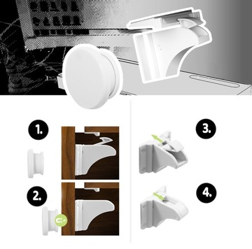 МАГНИТНЫЙ ЗАМОК БЕЗОПАСНОСТИ ШКАФА 4 ШТ.