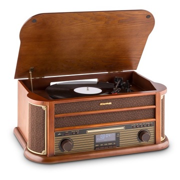 Zestaw stereo Auna Belle Epoque 1908, LP CD MP3