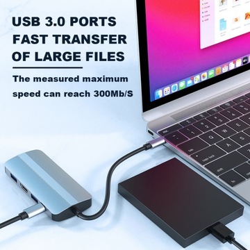 BYL-2205 Адаптер USB-C/Type-C к USB-концентратору 8 в 1