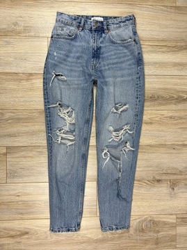 Zara Spodnie Jeansowe Dziury S 36