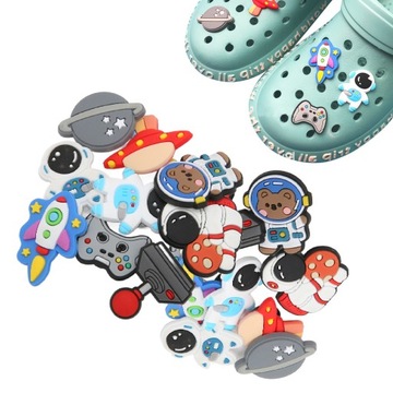 Przypinki Pin Do Butów Crocs 50 szt. Kosmos Planeta Astronauc