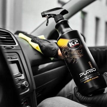 ZESTAW DO CZYSZCZENIA PLASTIKÓW K2 PURIO PRO 1L + PĘDZELEK MIKROFIBRA