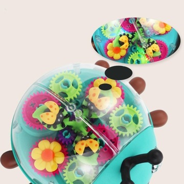 Механическая прозрачная игрушечная машинка с красочными движущимися шестернями